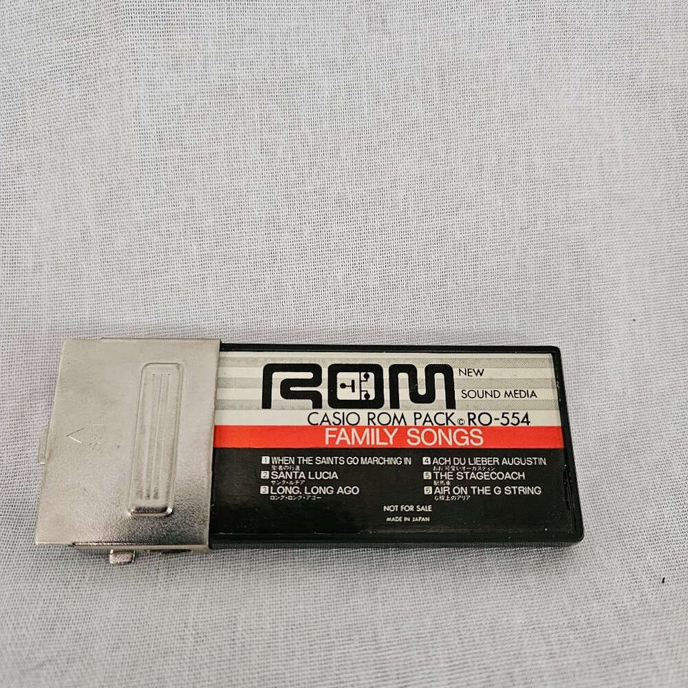 Casio ROM Pack RO-554 Family Songs – Vintage Keyboard Cartridge – Made in Japan